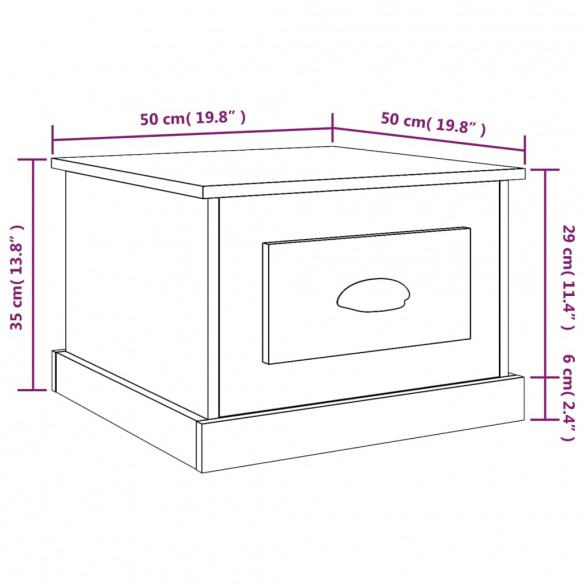 Table basse Chêne sonoma 50x50x35 cm 