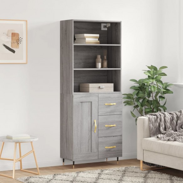 Buffet haut Sonoma gris 69,5x34x180 cm 