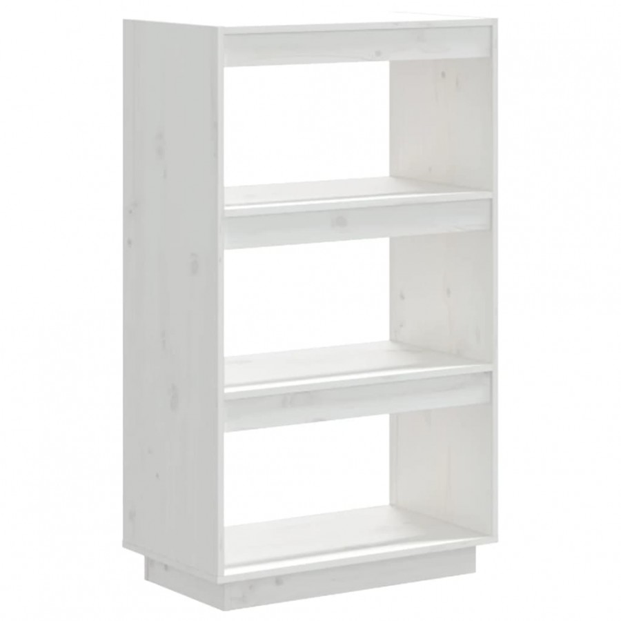 Bibliothèque/Cloison Blanc 60x35x103 cm Bois de pin massif