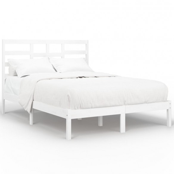 Lit Blanc Bois massif 160x200 cm