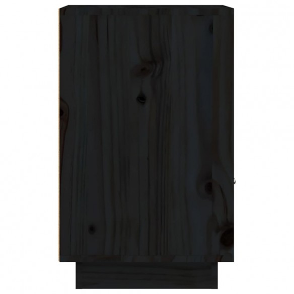 Tables de chevet 2 pcs Noir 40x34x55 cm Bois de pin massif