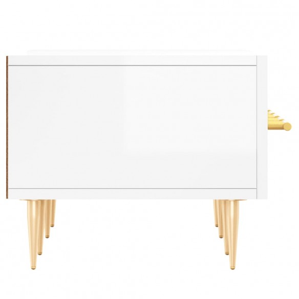 Meuble TV blanc brillant 150x36x30 cm bois d'ingénierie