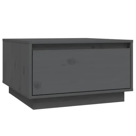 Table basse Gris 55x56x32 cm Bois massif de pin 2