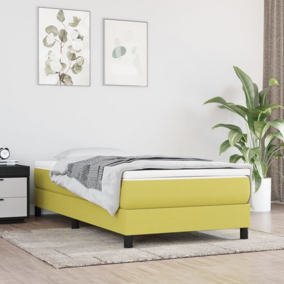 Lit Vert 90x200 cm Tissu