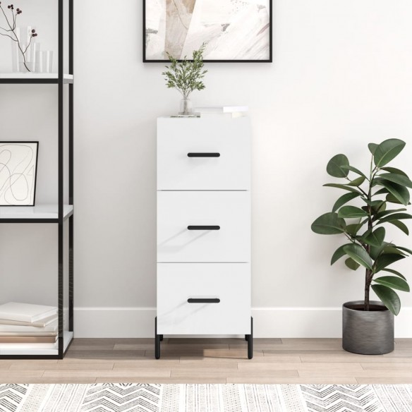 Buffet Blanc brillant 34,5x34x90 cm 