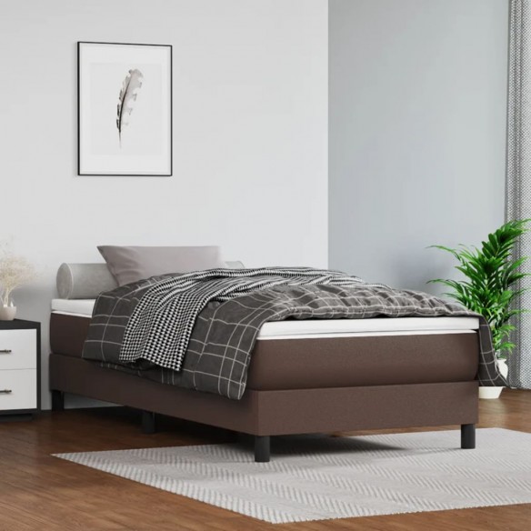 Lit Marron 80x200 cm Similicuir