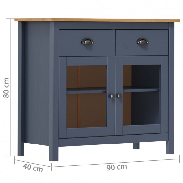 Buffet Hill Gris 90x40x80 cm Bois de pin solide Buffet Hill Gris 90x40x80 cm Bois de pin solide