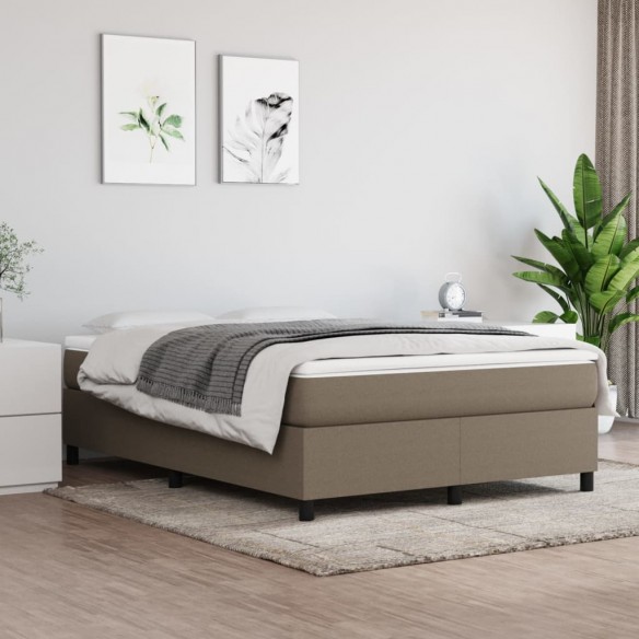 Lit Taupe 140x200 cm Tissu