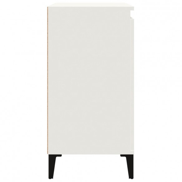 Table de chevet blanc 40x35x70 cm bois d’ingénierie