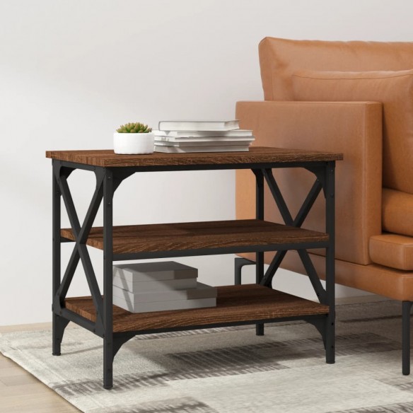 Table d'appoint Chêne marron 55x38x45 cm 