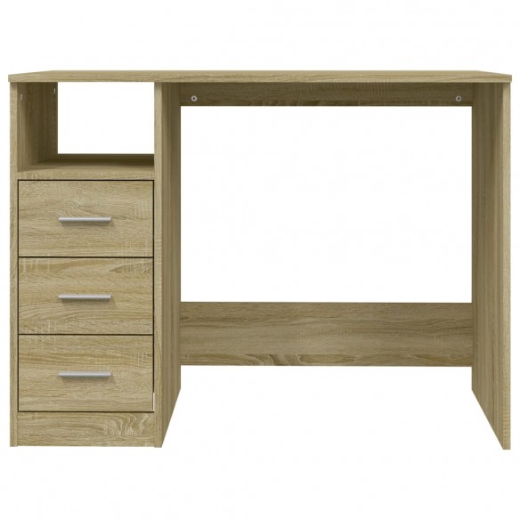 Bureau avec tiroirs Chêne sonoma 102x50x76 cm  Bureau avec tiroirs Chêne sonoma 102x50x76 cm