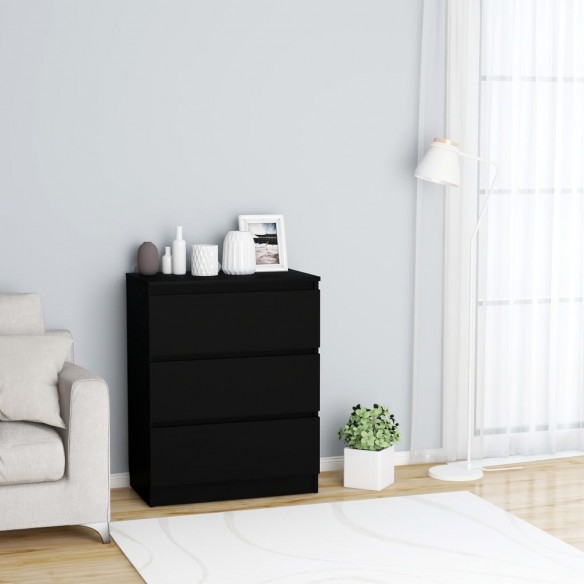 Buffet Noir 60x35x76 cm 