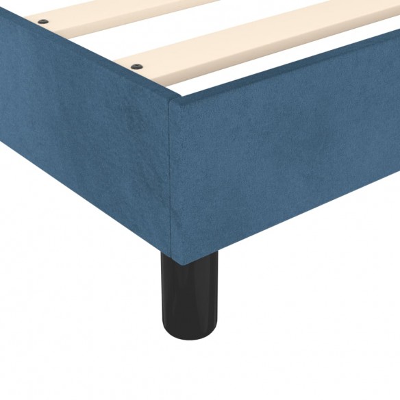 Lit Bleu foncé 180x200 cm Velours