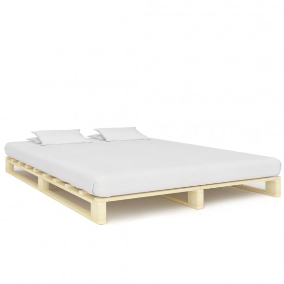Lit de palette Bois de pin massif 160 x 200 cm