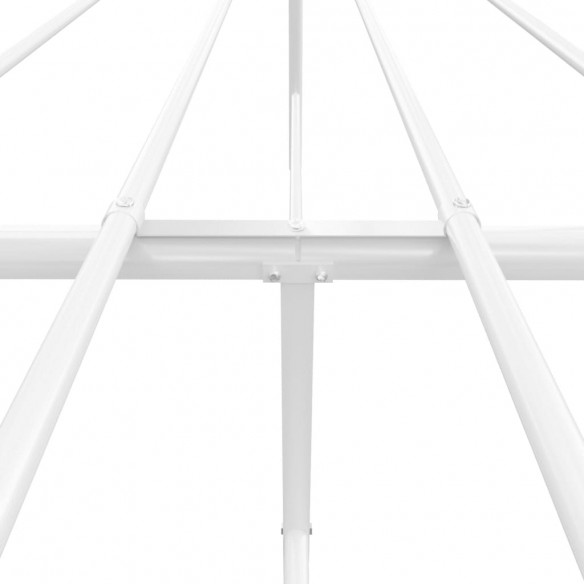 Lit métal avec tête de lit blanc 160x200 cm