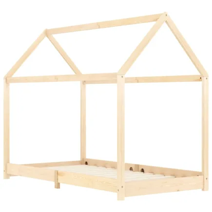 Lit d'enfant Bois de pin massif 90 x 200 cm 2