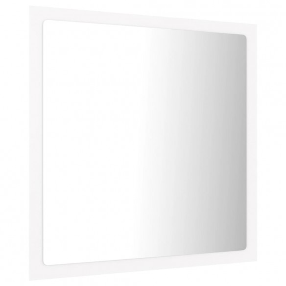 Miroir à LED de salle de bain Blanc 40x8,5x37 cm Acrylique