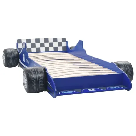 Lit voiture de course pour enfants 90 x 200 cm Bleu 2