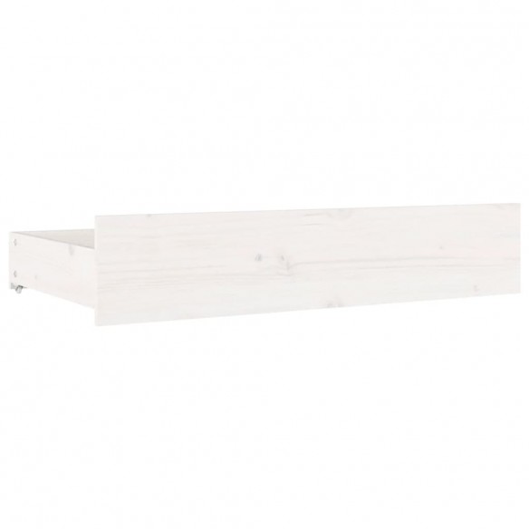 Tiroirs de lit 4 pcs Blanc Bois de pin massif Tiroirs de lit 4 pcs Blanc Bois de pin massif