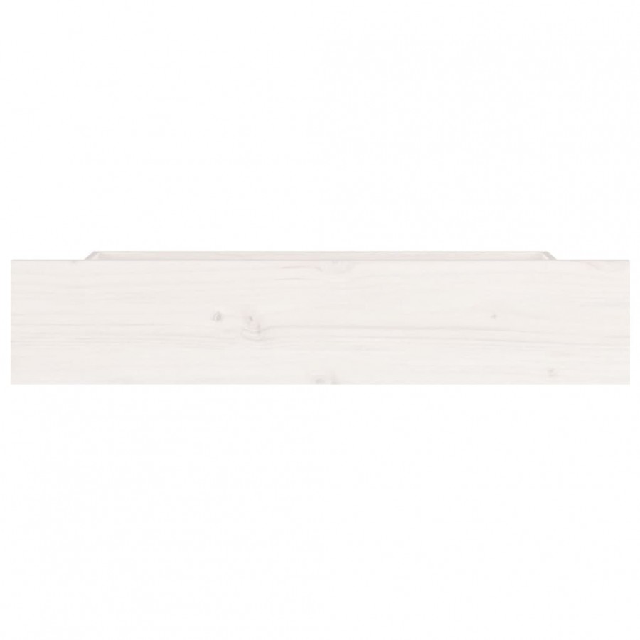 Tiroirs de lit 4 pcs Blanc Bois de pin massif