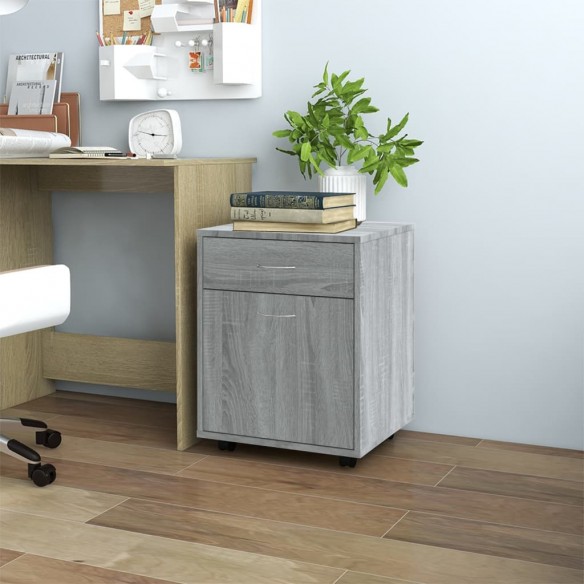 Armoire roulante Sonoma gris 45x38x54 cm 