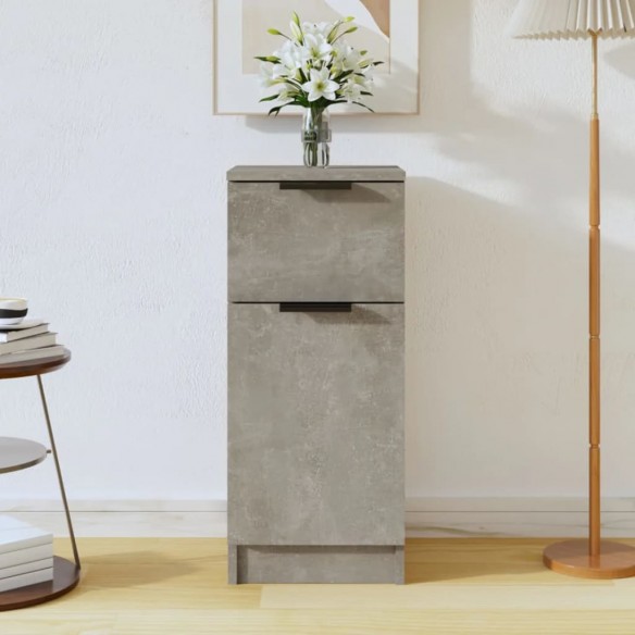 Buffet Gris béton 30x30x70 cm 