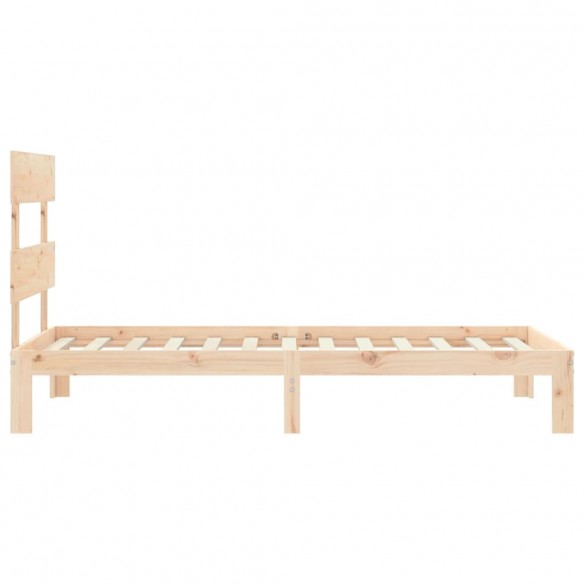 Lit avec tête de lit 90x200 cm bois massif