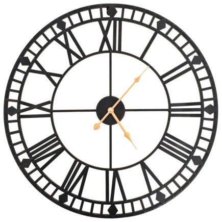 Horloge murale vintage avec mouvement à quartz Métal 60 cm XXL 2