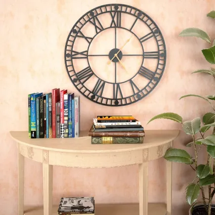 Horloge murale vintage avec mouvement à quartz Métal 60 cm XXL 2
