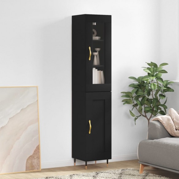 Buffet haut Noir 34,5x34x180 cm 