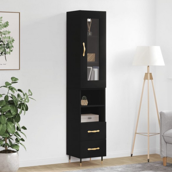 Buffet haut Noir 34,5x34x180 cm 