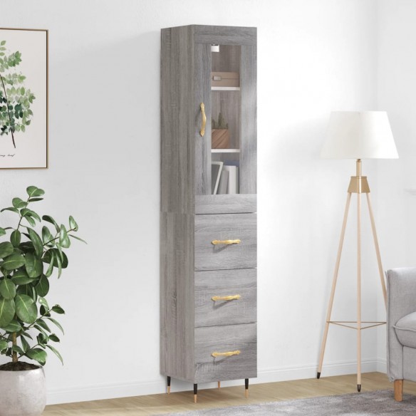 Buffet haut Sonoma gris 34,5x34x180 cm 