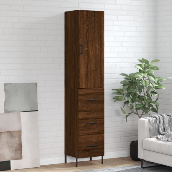 Buffet haut Chêne marron 34,5x34x180 cm 