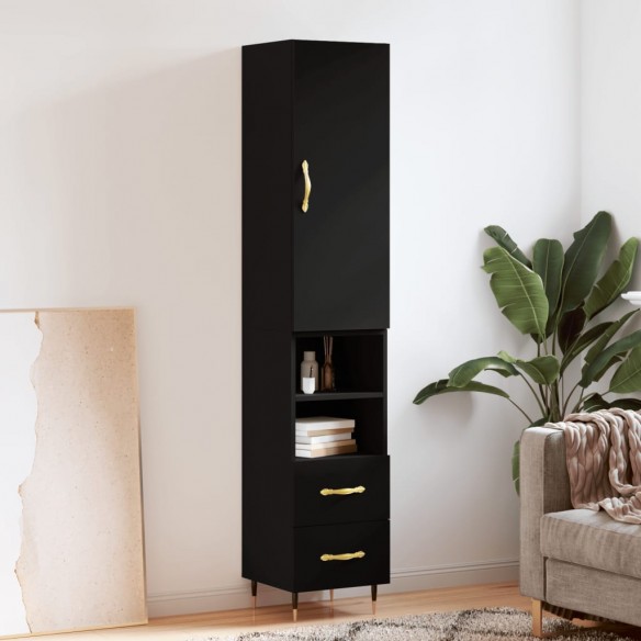 Buffet haut Noir 34,5x34x180 cm 