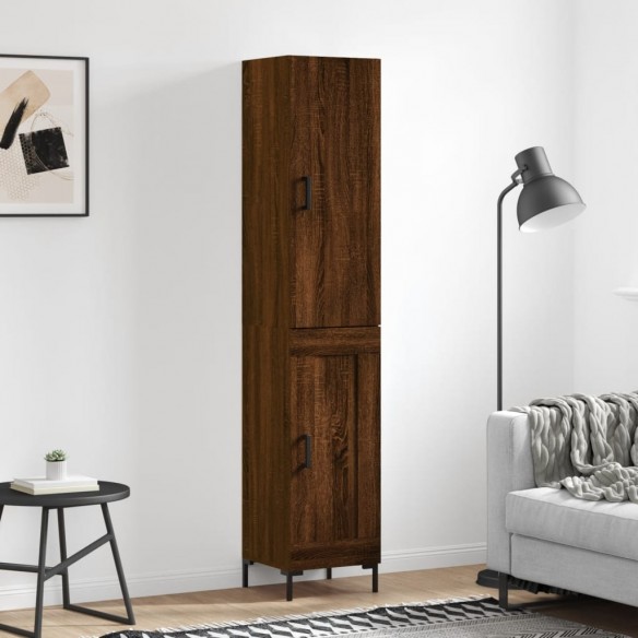 Buffet haut Chêne marron 34,5x34x180 cm 
