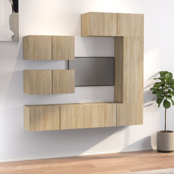 Ensemble de meubles TV 6 pcs Chêne sonoma 