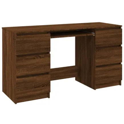 Bureau Chêne marron 140x50x77 cm  2