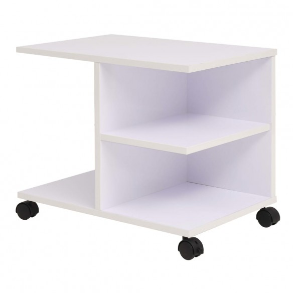 Étagère à roulettes 50x35x42 cm Blanc