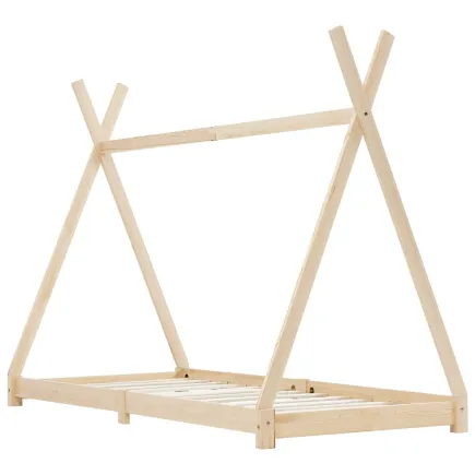 Lit d'enfant Bois de pin massif 90 x 200 cm 2