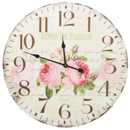 Horloge murale vintage Fleur 60 cm 2