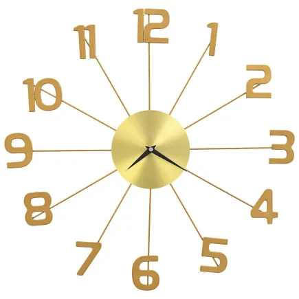 Horloge murale Métal 50 cm Doré 2
