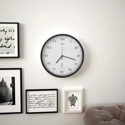 Horloge murale radioguidée Mouvement à quartz 31 cm Blanc/noir 2