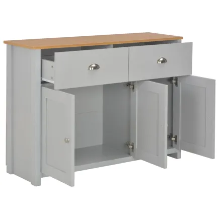 Buffet Gris 112x35x81 cm 2