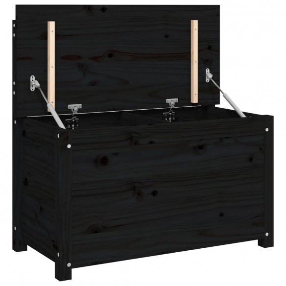 Banc Noir 80x41x77 cm Bois de pin massif Banc Noir 80x41x77 cm Bois de pin massif