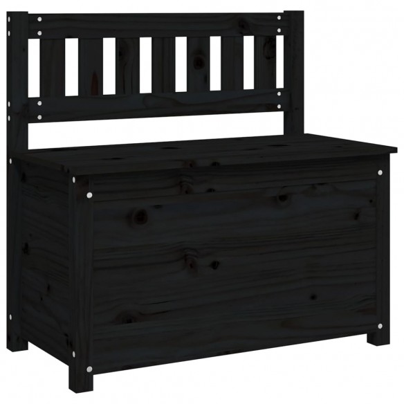 Banc Noir 80x41x77 cm Bois de pin massif Banc Noir 80x41x77 cm Bois de pin massif