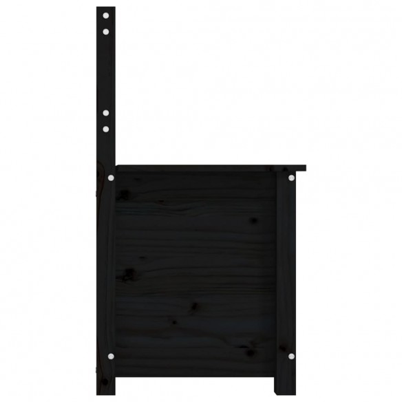 Banc Noir 80x41x77 cm Bois de pin massif Banc Noir 80x41x77 cm Bois de pin massif