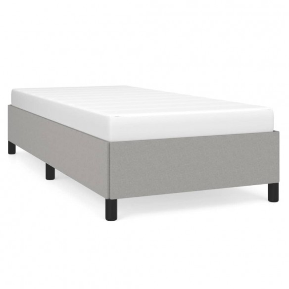 Lit Gris clair 100x200 cm Tissu