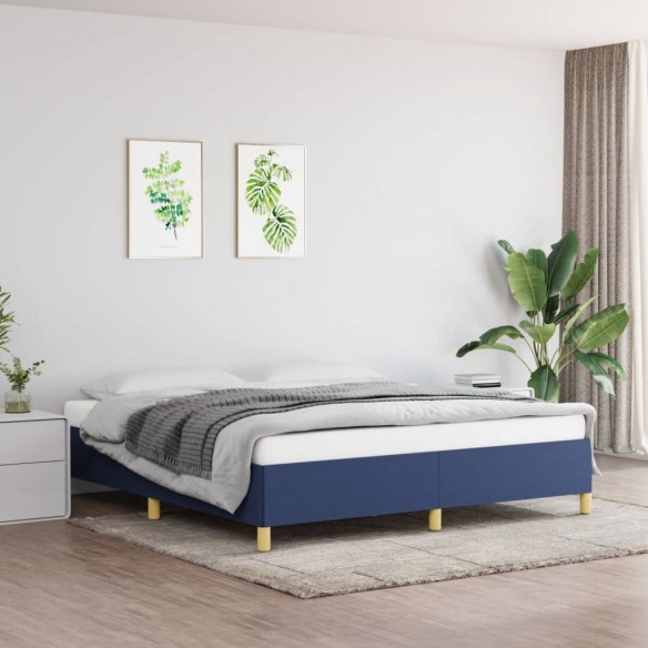 Lit Bleu 180 x 200 cm Tissu