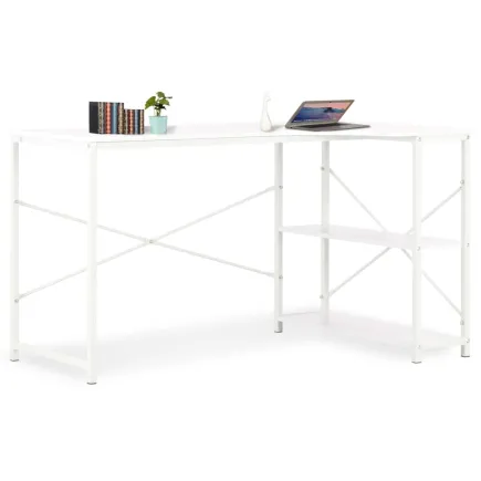 Bureau d'ordinateur Blanc 120 x 72 x 70 cm