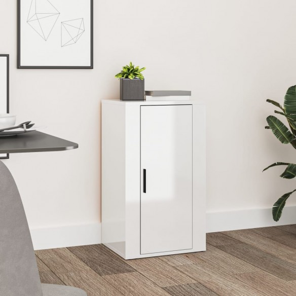 Buffet Blanc brillant 40x33x70 cm 
